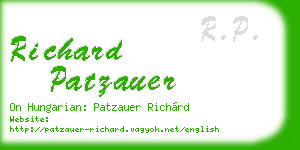 richard patzauer business card